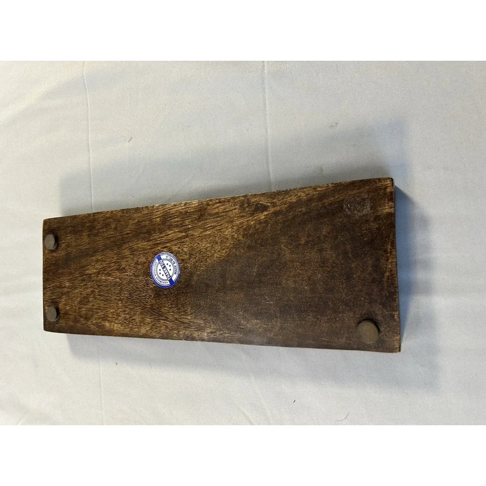 handmade carved wooden leaf tray‎ boho rustic incense holder india